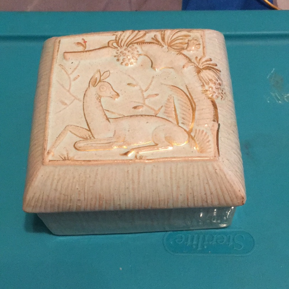 Vintage SACA Pottery Dresser Box
